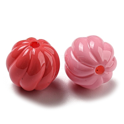 Baking Painted Opaque Acrylic Beads MACR-D083-15-1