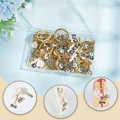 20Pcs Alloy Enamel Charm Keychains KEYC-SC00024-1