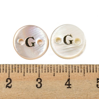 Freshwater Shell Buttons BUTT-Z001-01G-1