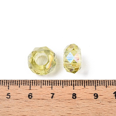 Transparent Glass European Beads GPDL-N005-D14mm-A03-1