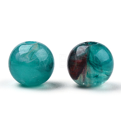 Round Imitation Gemstone Acrylic Beads X-OACR-R029-8mm-17-1