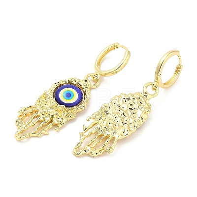 Rack Plating Brass Dangle Earrings for Women EJEW-M260-24G-02-1