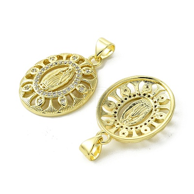 Brass Micro Pave Cubic Zirconia Pendants KK-H472-53J-G-1