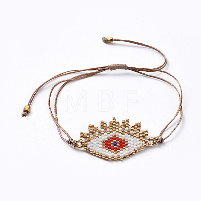 Waxed Polyester Cord Bracelets BJEW-JB04481-1