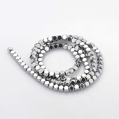 Electroplate Non-magnetic Synthetic Hematite Beads Strands G-J212B-02-1