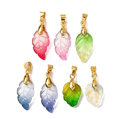 Transparent Glass Pendants PALLOY-JF04419-01-1