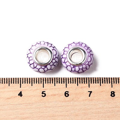Opaque Resin European Beads RESI-C055-01-1