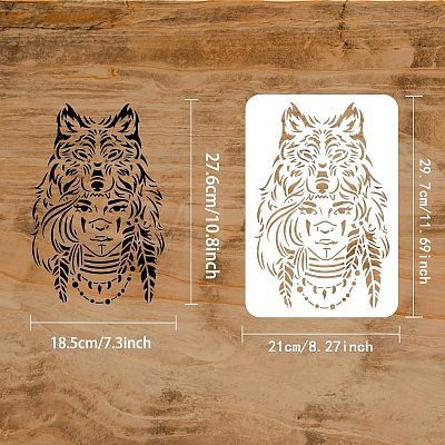 Large Plastic Reusable Drawing Painting Stencils Templates DIY-WH0202-483-1