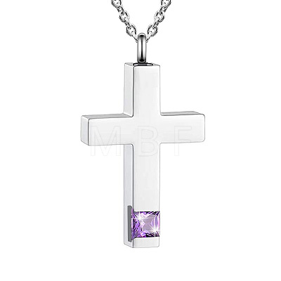 Cross Urn Ashes Pendant Necklace PW-WGBB57D-02-1