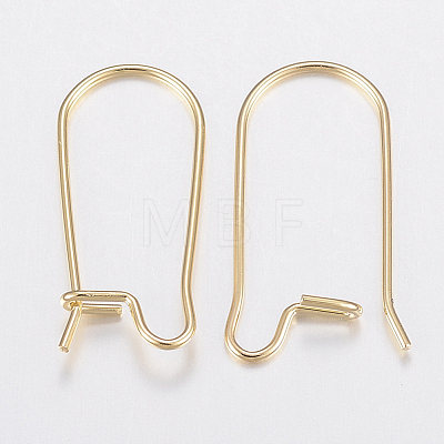 304 Stainless Steel Hoop Earring Findings Kidney Ear Wires STAS-H436-03-1