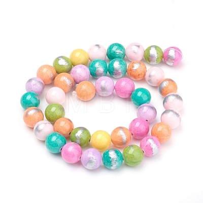 Natural Mashan Jade Beads Strands G-G833-6mm-14-1