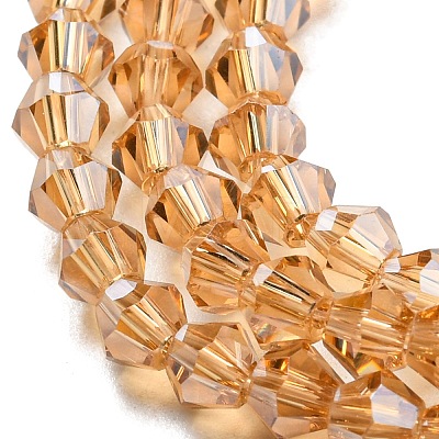 Transparent Electroplate Glass Beads Strands EGLA-A039-T4mm-A18-1