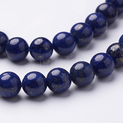 Dyed Grade A Natural Lapis Lazuli Beads Strands X-GSR8mmC123-1