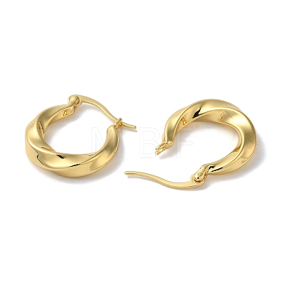 Rack Plating Brass Twisted Hoop Earrings EJEW-L224-77G-1