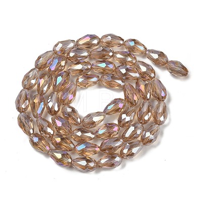 Transparent Electroplate Glass Beads Strands EGLA-N013-T4mm-B23-1