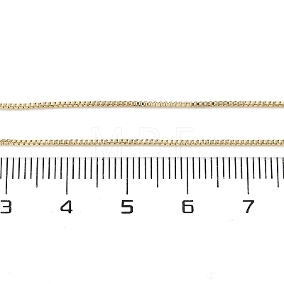 Brass Box Chain Necklaces for Women X-NJEW-D302-42G-1