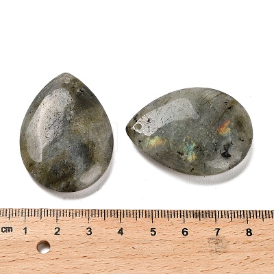 Natural Labradorite Pendants G-Z088-02K-1