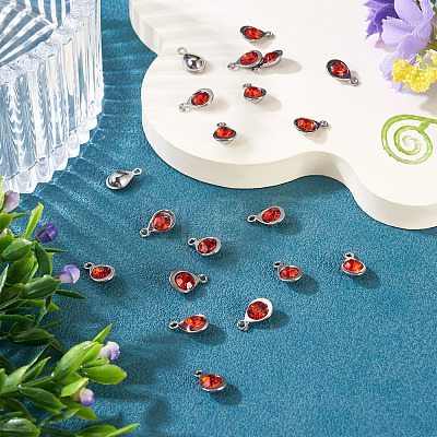 20Pcs Faceted Glass Charms RGLA-TADJ0001-01C-1