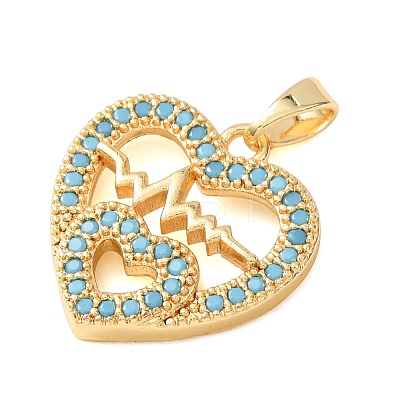 Brass Rhinestone Pendants RB-CBA2C2D-04G-1