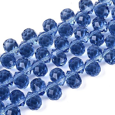 Transparent Glass Beads Strands GLAA-Q116-01A-B14-1