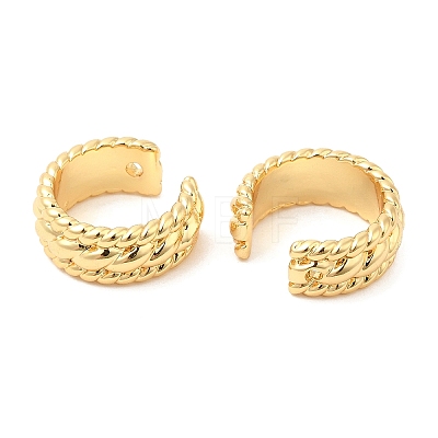 Brass Cuff Earrings EJEW-K251-20G-1