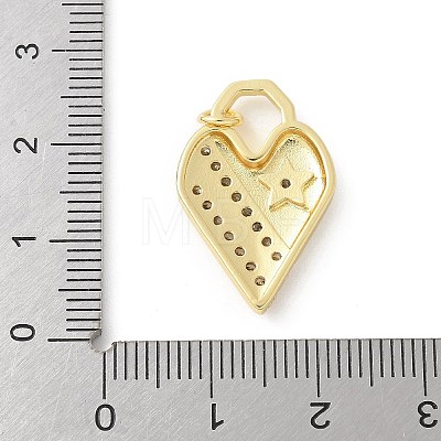 Brass Micro Pave Cubic Zirconia Pendants KK-P294-28G-04-1