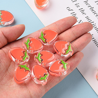 Transparent Enamel Acrylic Beads X1-TACR-S155-003A-1