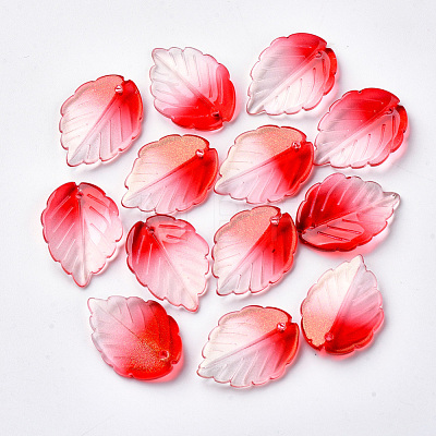 Transparent Spray Painted Glass Pendants GLAA-S054-006B-03-1