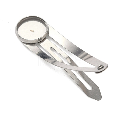 304 Stainless Steel Snap Hair Clip Finding STAS-B126-01A-P-1