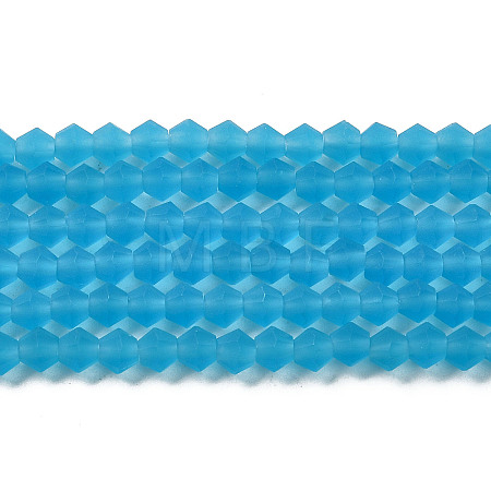 Imitate Austrian Crystal Frosted Glass Beads Strands GLAA-F029-TM3mm-B19-1