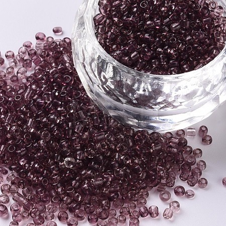 Transparent Round 12/0 Glass Seed Beads SEED-A004-2mm-16-1
