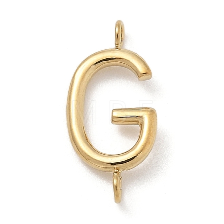 304 Stainless Steel Letter Connector Charms STAS-M108-01G-07-1