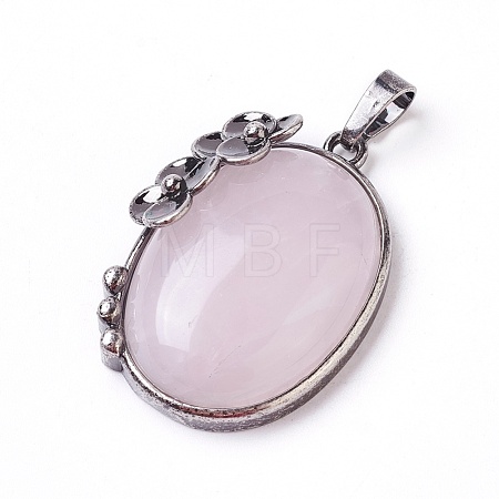 Natural Rose Quartz Pendants G-I220-A06-1