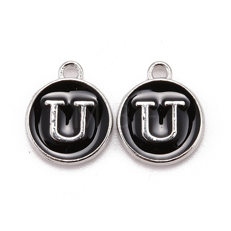 Platinum Plated Alloy Charms ENAM-S118-02U-P-1