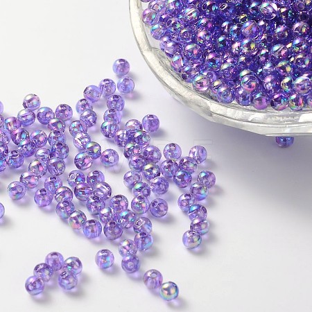Eco-Friendly Transparent Acrylic Beads PL734-13-1