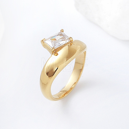 304 Stainless Steel Glass Finger Rings LS-MD8256-2-1