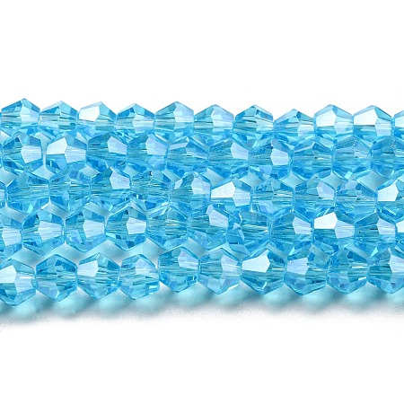Transparent Electroplate Glass Beads Strands LS-EGLA-A039-T3mm-A19-1