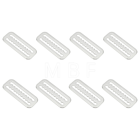 8Pcs Belt 316 Stainless Steel Slide Buckles STAS-UN0051-32-1