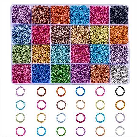 10320Pcs 24 Colors Anodized Aluminum Open Jump Rings ALUM-SZ0001-10-1