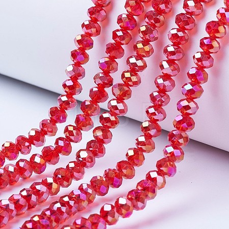 Electroplate Glass Beads Strands EGLA-A034-T1mm-B06-1