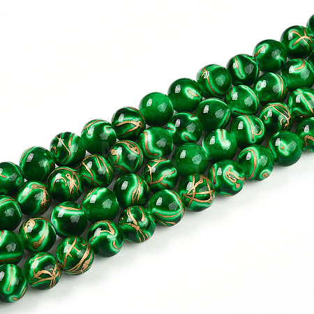 Baking Paint Glass Beads X1-DGLA-N010-10mm-04-1