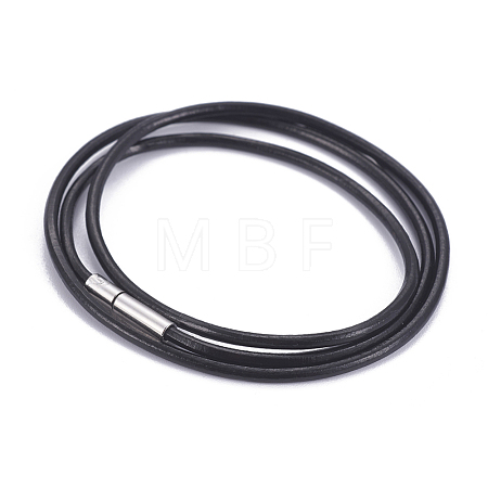 Leather Cord Necklace Making MAK-L019-03-1