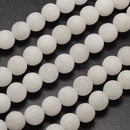 Natural White Jade Beads Strands G-D671-4mm-1