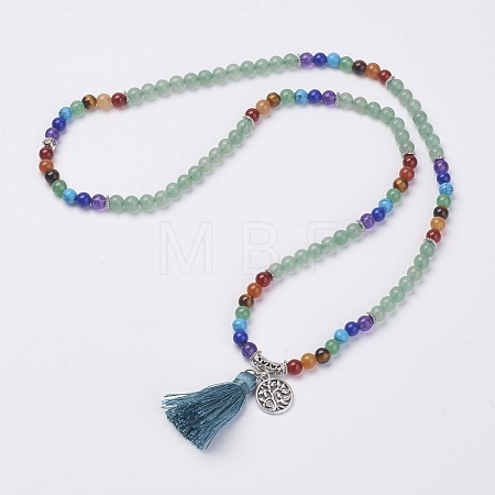 Natural Gemstone Beads Necklaces NJEW-F147-B02-1