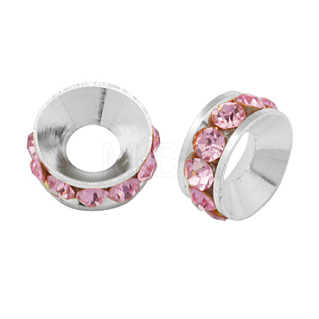 Brass Rhinestone Spacer Beads RB-A020-10mm-27S-1