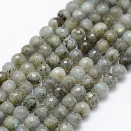 Natural Labradorite Beads Strands G-P322-28-8mm-1