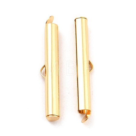 304 Stainless Steel Slide On End Clasp Tubes X-STAS-C044-08D-G-1