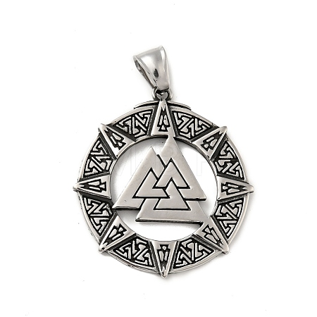 304 Stainless Steel Pendants STAS-P309-14AS-1