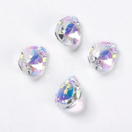 Faceted K9 Glass Rhinestone Charms RGLA-F053-A-001AB-1