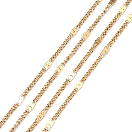 3.28 Feet Ion Plating(IP) 304 Stainless Steel Figaro Chains X-CHS-N002-03G-1
